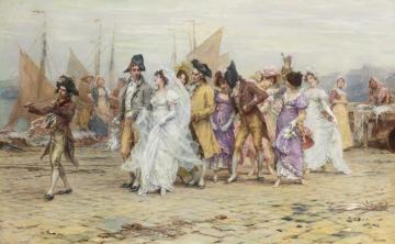 The Wedding Procession Artwork by Frederik Henrdik Kaemmerer