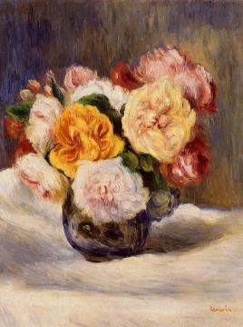 Bouquet Of Roses Artwork by Pierre Auguste Renoir