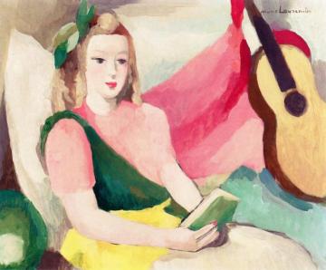 Woman Reading Artwork by Marie Laurencin