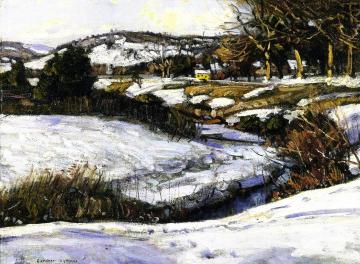 River Scene, Winter Artwork by George Gardner Symons
