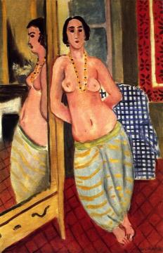 Standing Odalisque Reflected In A Mirror Artwork by Henri Matisse