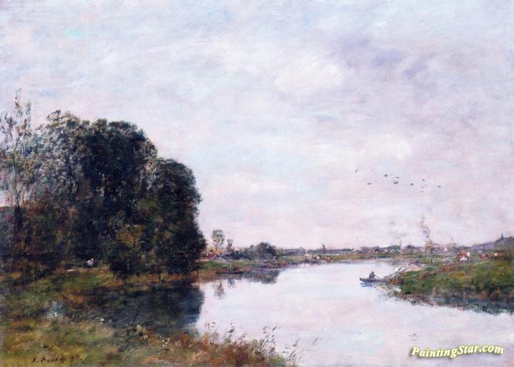 The Toques at Saint-Arnoult Artwork by Eugène-Louis Boudin
