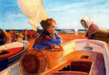 Esperando la pesca Artwork by Jose Mongrell Torrent