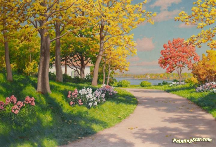 Autumn Landscape Artwork by Johan Krouthén