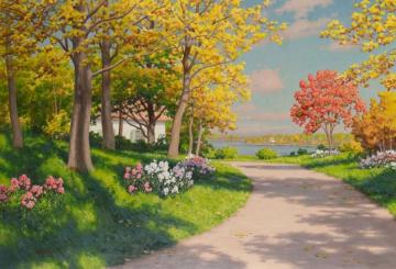 Autumn Landscape Artwork by Johan Krouthén