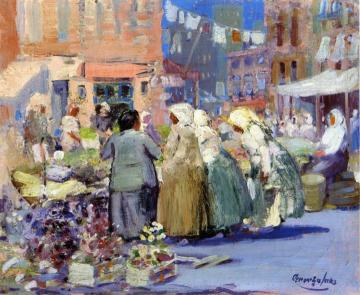 Spring Morning, Houston and Division Streets, New York Artwork by George Benjamin Luks