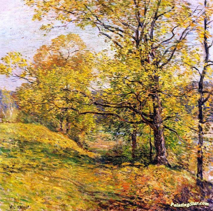 Budding Trees Artwork by Willard Leroy Metcalf