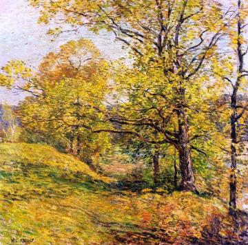 Budding Trees Artwork by Willard Leroy Metcalf