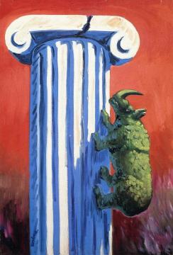 Le Montegnard Artwork by Rene Magritte