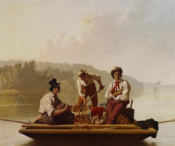Boatmen On The Missouri Artwork by George Caleb Bingham