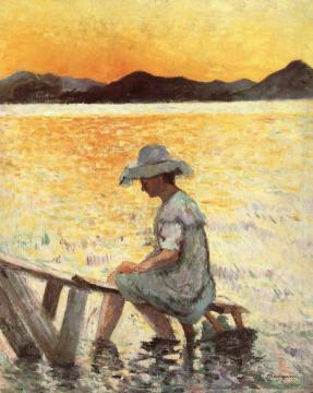 Saint-Tropez, Sunset Artwork by Henri Manguin