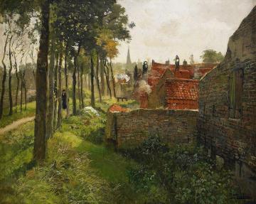 The priest Artwork by Fritz Thaulow
