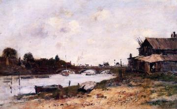 The Bridge over the Touques at Deauville Artwork by Eugène-Louis Boudin