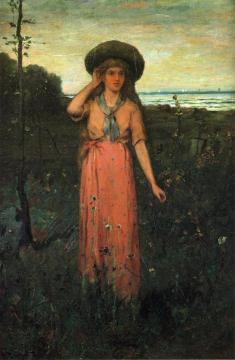 Picking Flowers by the Sea Artwork by Abbott Fuller Graves