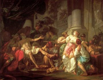 The Death of Seneca Artwork by Jacques Louis David