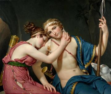 The Farewell Of Telemachus And Eucharis Artwork by Jacques Louis David