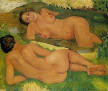 Two Bathers in the Sun Artwork by Aristide Maillol