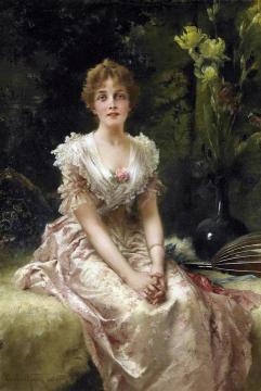 Portrait of a woman Artwork by Conrad Kiesel