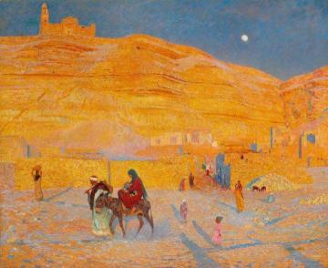 The Flight Into Egypt (flugten Til Egypten) Artwork by Laurits Tuxen
