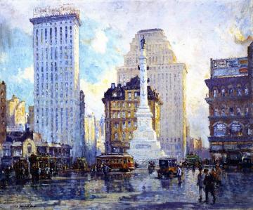 Columbus Circle Artwork by Colin Campbell Cooper