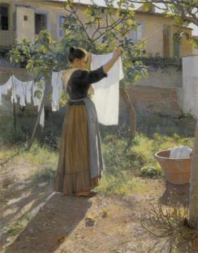 Washing Day Artwork by Elin Kleopatra Danielson-gambogi