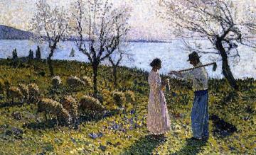 The Shepherdess Artwork by Henri Martin