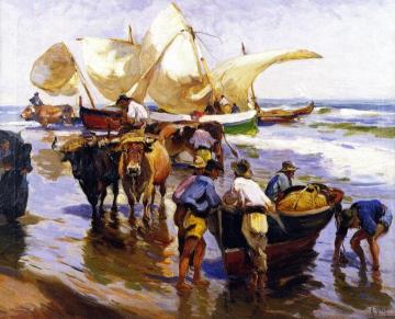 Spanish Sardine Fishers Artwork by Mathias J. Alten