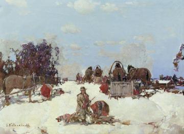 Russian Hunters Artwork by Stepan Kolesnikov