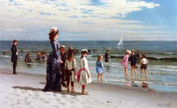 Beach at Coney Island Artwork by Samuel S. Carr