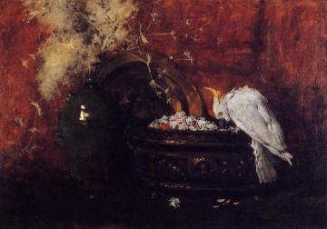 Still Life with Cockatoo Artwork by William Merritt Chase