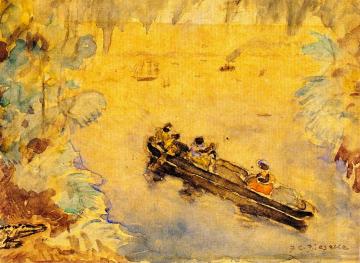 The Pirogue Artwork by Frederick Carl Frieseke