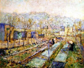 View of a Garden in a Paris Suburb Artwork by Ernest Lawson