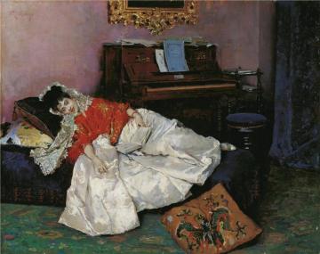 Reading Artwork by Raimundo de Madrazo y Garreta