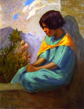 Mexican Girl Artwork by Jean Mannheim