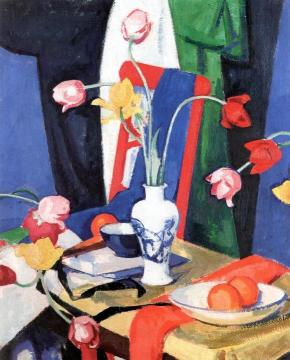 Still Life With Tulips Artwork by Samuel John Peploe