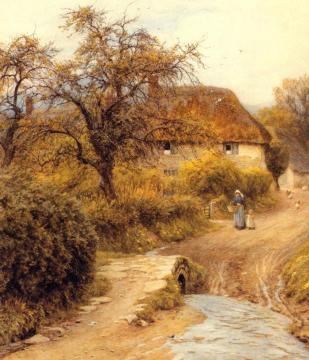 Hill Farm, Symondsbury Artwork by Helen Allingham