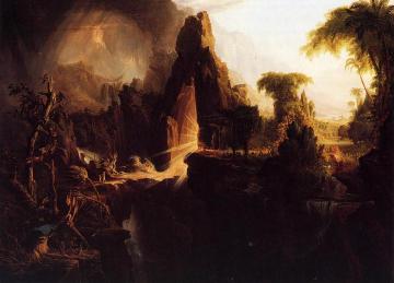 Expulsion from the Garden of Eden Artwork by Thomas Cole