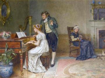 The Music Lesson Artwork by George Goodwin Kilburne