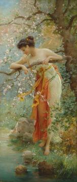 Spring Beauty Artwork by Hans Zatzka