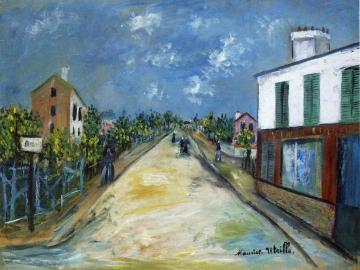 Road in Argenteuil, Val-d'Oise Artwork by Maurice Utrillo