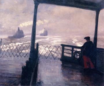 The Wake of the Ferry No. 2 Artwork by John Sloan