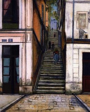 Le Passage Cottin, Montmartre Artwork by Maurice Utrillo