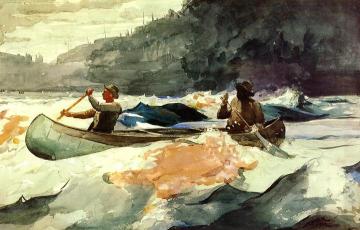 Shooting the Rapids Artwork by Winslow Homer