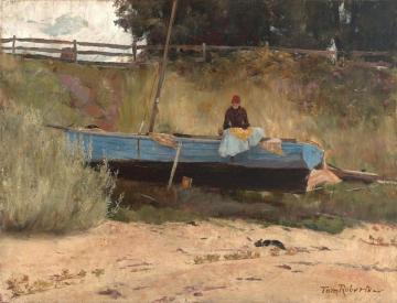 Boat On Beach, Queenscliff Artwork by Tom Roberts
