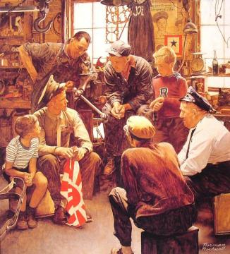 Homecoming Marine Artwork by Norman Rockwell