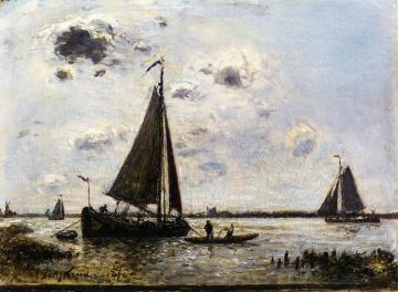 Near Dordrecht Artwork by Johan Berthold Jongkind
