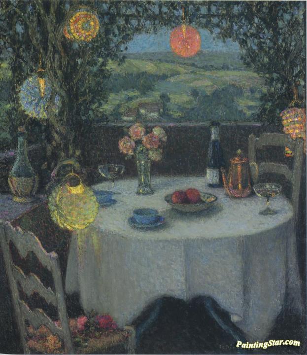 Table in a Tunnel Artwork by Henri Le Sidaner