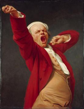Self-Portrait, Yawning Artwork by Joseph Ducreux