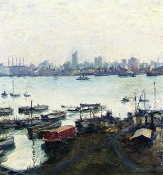 New York Docks Artwork by Max Kuehne
