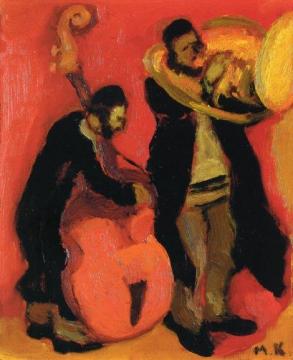 Two Musicians Artwork by Mané-Katz